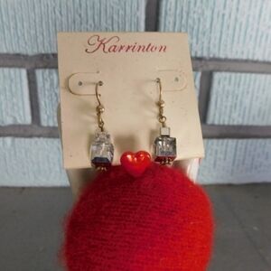 Crystal Cube Dangle Earrings